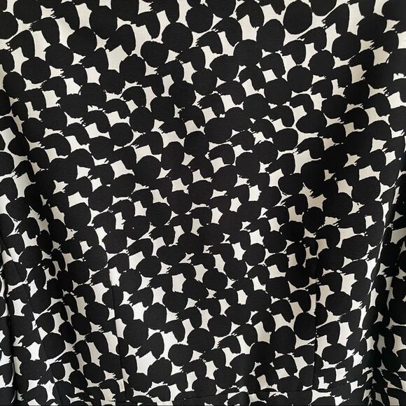 TAHARI ARTHUR S. LEVINE Black & White Graphic Printed Blazer Jacket 8P - Picture 6 of 8